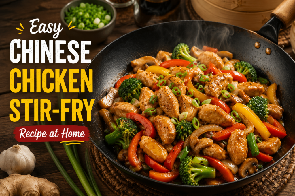 Easy Chinese chicken stir-fry with vegetables