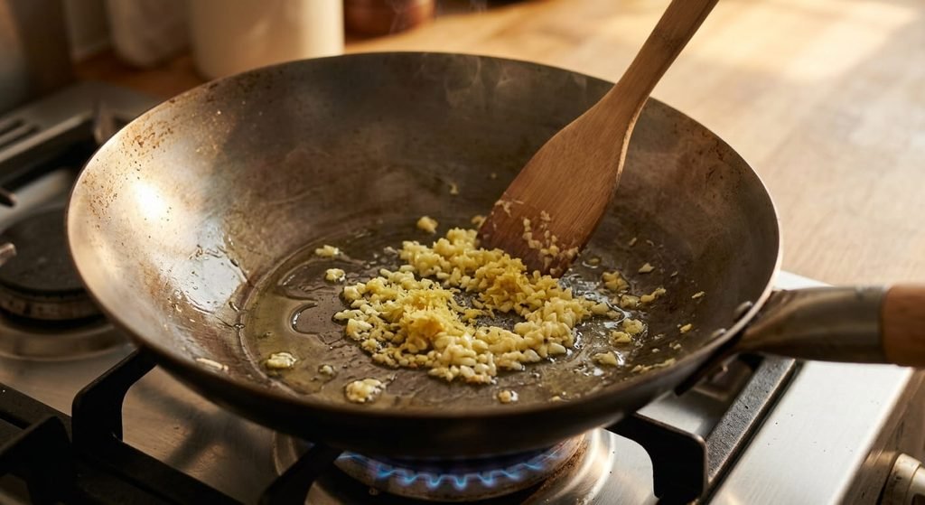 "Step-by-step guide to making easy homemade Chinese Chicken Fried Rice in a wok with fresh vegetables and eggs."