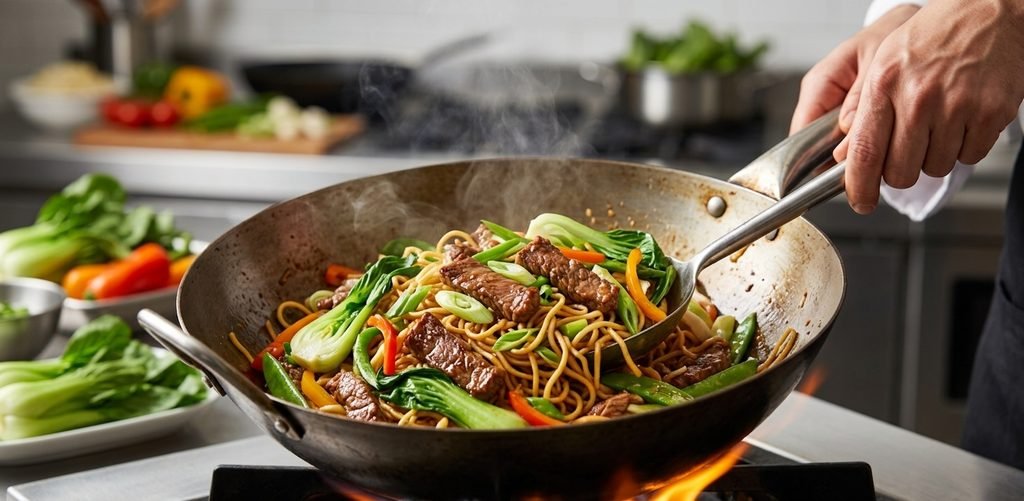 Authentic Chinese Beef Chow Mein Recipe: Steps from Wok Stir-Fry to Plate Presentation