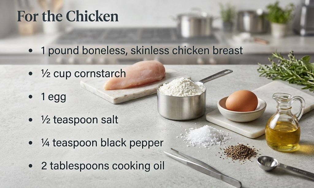 "Professional culinary guide infographic illustrating the step-by-step 'Sweet and Sour Chicken Recipe'. The image clearly shows the entire process from start to finish, including the mise en place of ingredients like chicken, bell peppers, pineapple, and homemade sauce; the dynamic action of stir-frying and mixing; the key thickening and simmering stages; and the final, appealing, glossy finished dish. The visual breakdown uses icons, sequential panels, and a polished presentation to demonstrate the ease and control over flavor provided by the recipe. This comprehensive visual guide provides a clear understanding of the 'Sweet and Sour Chicken Recipe' without needing to see each individual step."