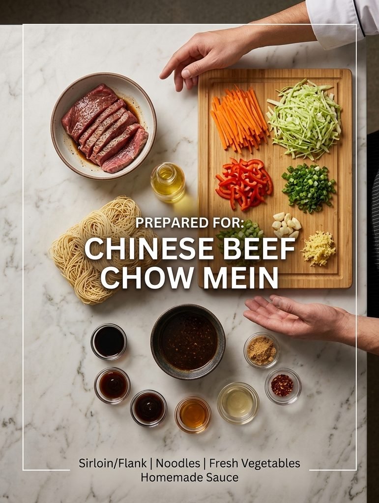 Authentic Chinese Beef Chow Mein Recipe: Steps from Wok Stir-Fry to Plate Presentation