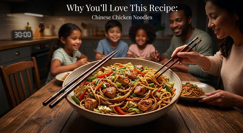 A beautiful collage of step-by-step photos illustrating how to make authentic Chinese chicken noodles, from preparing the fresh Chinese Chicken Noodles Recipe ingredients to serving a delicious, finished bowl .Chinese Chicken Noodles Recipe