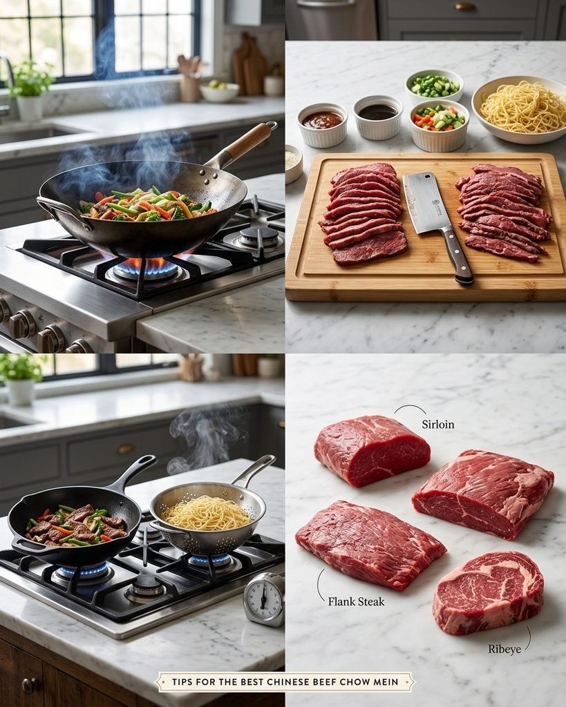 Authentic Chinese Beef Chow Mein Recipe: Steps from Wok Stir-Fry to Plate Presentation