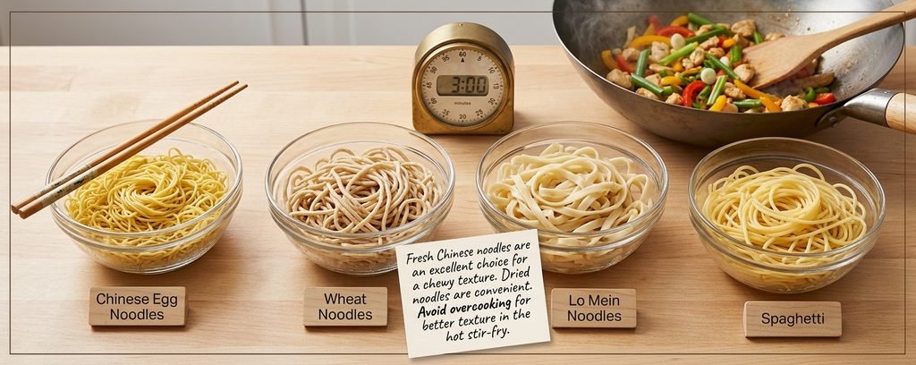 A beautiful collage of step-by-step photos illustrating how to make authentic Chinese chicken noodles, from preparing tChinese Chicken Noodles Recipehe fresh ingredients to serving a delicious, finished bowl.