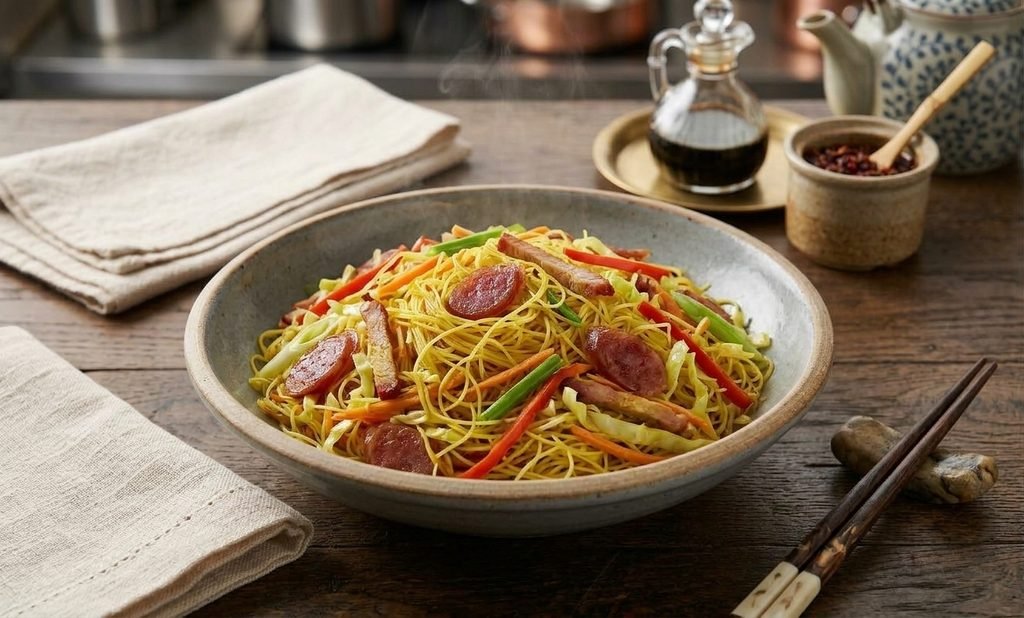 how to make lo mein with vegetables and noodles