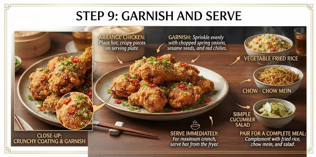 Common mistakes to avoid for the ultimate Chinese Fried Chicken Recipe, covering oil temperature, coating, and resting time.