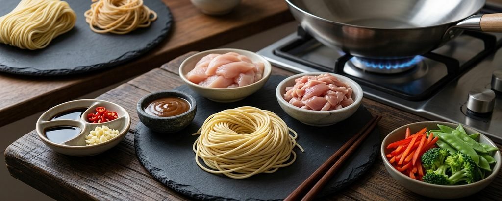 how to make lo mein with vegetables and noodles